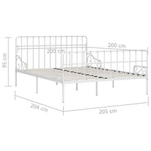 SKM Giroletto con Doghe Bianco in Metallo 200x200 cm (30kg)