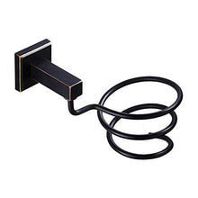 Allettare Nero lucidato Olio in Ottone Massiccio Holder Piazza Capelli Base Dryer