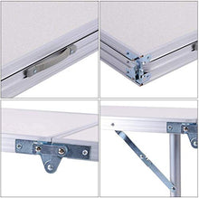 AWJ Piccolo Tavolo da Campeggio Pieghevole Tavolo da Picnic Leggero da Esterno con Tavolo in MDF da Tavolo per Computer Portatile da scrivania Notebook 60x40x26 cm