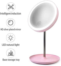 Trucco specchio con luci Specchio per il trucco LED Trucco a LED TAUP TOUCH PULSANTE REGOLABILE LIGHT PORTATILE DUAL ALIMENTAZIONE ALIMENTAZIONE Specchi cosmetici illuminati per il comò da bagno LBWAR