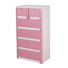 QiHaoHeji - Armadietto portatile in plastica, cassetto per armadio, per bambini, camera da letto, studio, corridoio, guardaroba semplice, plastica, rosa, 113x40x60cm