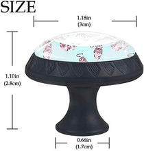 Rosa modello Tige blu Pomelli per Porta Set di 4 Pomelli per Mobili Manopole per Cassetti Cucina Armadio Vetro