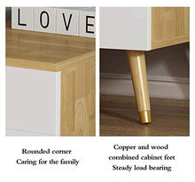 Comodino in Legno massello Armadio Contenitore Armadio Comodino Armadio ad Angolo con Doppi cassetti Supporto Piedi per Armadio in Legno Rame