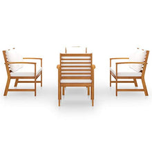SKM Set Divani da Giardino 5 pz con Cuscini in Legno Acacia