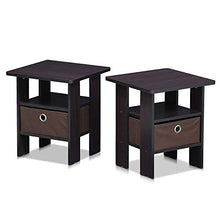 Furinno Andrey Tabelle Finali, Noce scuro, 39.37 x 39.37 x 44.45 cm