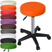 MIADOMODO Sgabelli Regolabili con Ruote Colore Arancione Set da 1
