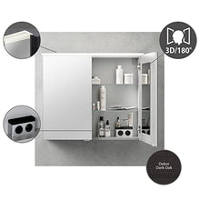 Fackelmann - Set di mobili da bagno B.Perfect, 2 pezzi, con mobiletto sottolavello, con lavabo in ceramica, 80 cm e armadietto a LED