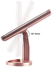 YYHAD - Specchio cosmetico per trucco, con 21 luci a LED, 2 x 3 x ingrandimento, a tre pieghe, illuminato, dimmerabile, specchio cosmetico