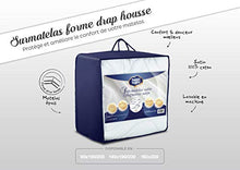 Sweetnight Raso Topper, Cotone, Bianco, Queen, 160x200 cm