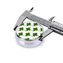 Lucky Four Leaf - Contenitore rotondo per pillole a 3 scomparti, in metallo, per medicina e vitamina