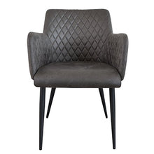 Damiware Rose Sedia con bracciolo | sala da pranzo Comfort Rivestimento in Tessuto (Stone)