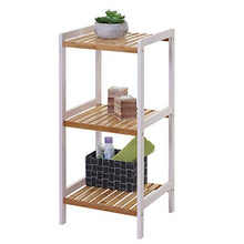 Mendler Scaffale arredo bagno HWC-B55 legno di pino e bambù 3x ripiani