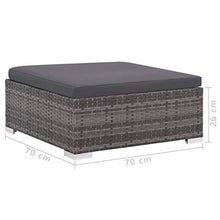 vidaXL Divano Set da Giardino 16 pz in Polyrattan Grigio Sofà Salotto Esterni