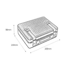 FxsD Leather Cigar Box con Finto Esterno Cedar Fodera, Portatile Viaggi Sigaro umidificatore con la Maniglia, Built-in igrometro e umidificatore, può Contenere 35 Sigari ## (Color : A)