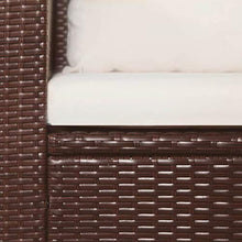 Festnight Set da Bistrot con Cuscini, Tavolo Sedie da Giardino in Polyrattan, Set Mobili da Giardino Marone 3 pz