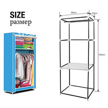 JHDDP3. Armadio Simple Student Student Guardaroba Combinazione Assemblaggio Fai da Te Assemblaggio Armadio Pieghevole Singolo Armadio Stoccaggio Singolo Polliere Piccolo Armadio 153 * 59 * 43 cm Blu