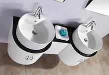 MOBILE BAGNO ARREDO BAGNO COMPLETO MODELLO TIGER 138 CM DOPPIO LAVABO RUBINETTI INCLUSI