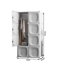 Cassapanche GGJIN Armadio stratificato Bianco Combinazione della Stanza Camera da Letto dello Studente di College Montaggio Semplice Push-Pull Moderna