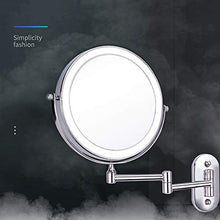 SHU XIN Specchio Luminoso da Bagno, con Specchio Pieghevole a Parete, Specchio per Il Trucco Retrattile bifacciale da Bagno di casa dell'hotel, luminosità Regolabile