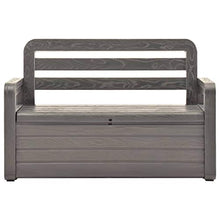 BIGTO - Panca da giardino, in plastica, per esterni, 132,5 x 58 x 89 cm, colore: Antracite