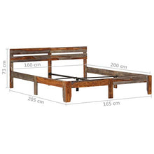 SKM Giroletto in Legno Massello di Sheesham 160x200 cm (24.27kg) Grigio-8412