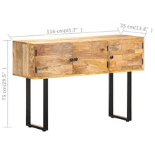 vidaXL Credenza 116x35x75 cm in Legno Massello di Mango