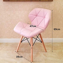 DIEDZ Sgabello per Scarpe Sedia Nordic Dressing Home Modern Simple Schienale Sedia da Pranzo Sgabello in Legno massello (Colore: Rosa)