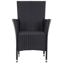 FAMIROSA Sedie da Giardino Set 2 pz Polyrattan Nero