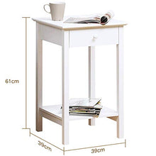 DGHJK Mobili per la casa, Comodino con ripiano, Comodino, Contenitore, Legno, Bianco