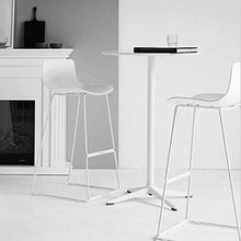 LLT Pratico sgabello sgabelli da bar, Sedie Sgabello con Back, Bar Pianale da cucina Altezza, Bianco,Seduto altezza 60 cm,Seduto altezza 60 cm