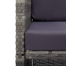 Festnight 3 pz Set da Bistrot in Rattan Resistente alle Intemperie Comodi Cuscini Mobilia Esterna del Rattan con Cuscini 1Tavolino e 2 Poltrocine in Rattan