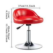 MOye Sgabello da Bar/Cucina, Similpelle, Regolabile e Girevole a 360°, Schienale e Poggiapiedi, Struttura in Acciaio Cromato, Peso Max: 120 kg,A