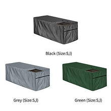 Cicony Patio Deck Box Copri Box Esterno Impermeabile per Giardino Per Tutti i Tipi di Box, Nero , S