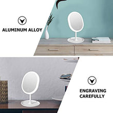 VORCOOL Specchio per Il Trucco A LED Specchio per Il Trucco da Tavolo Specchio per Il Trucco Ovale Ingrandimento da Tavolo Specchi per La Casa da Tavolo Bagno Doccia da Viaggio