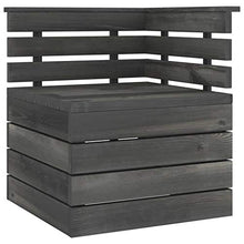 vidaXL Set Divani da Giardino su Pallet 7 pz Legno Pino Grigio Scuro
