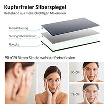 Emke, specchio da bagno a LED, con illuminazione, luce bianca calda