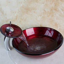 Jgophu - Rubinetto in vetro di buona qualità, per bagno, immobiliare, bagno, nave con scolapiatti, set lavabo e drenaggio