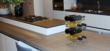 Portabottiglie Porta Bottiglie da Vino da banco in plexiglass Trasparente Agata per 8 Bottiglie