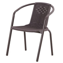 Sedie da Giardino, Poltroncina impilabile per Giardino, Giardino Esterno arredo,Terrazza, Balcone - Sedie Giardino -sedie da Esterno- Nero 4PCS