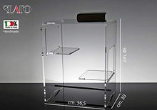 Slato Comodino da Notte dal Design Moderno a tre ripiani in plexiglass Trasparente Euridice