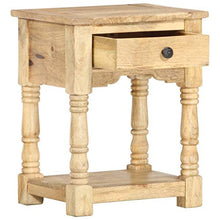 vidaXL Comodino 40x35x50 cm in Legno Massello di Mango
