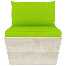 vidaXL Divano da Giardino a 4 Posti su Pallet con Cuscini Legno Abete