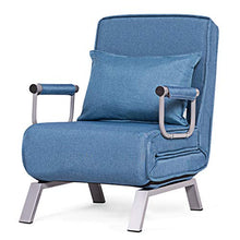 DREAMADE 2 in 1 Divano Letto Multifunzionale Poltrona Letto con Schienale Inclinabile (Blu)