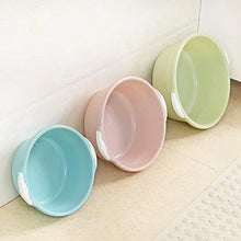 LIMMC - Lavandino per la casa, in plastica, Grande, lavabo Rotondo Spesso, Colore: Rosa/Blu