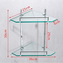 GDFEH Scaffale di Vetro Bagno Doccia Scaffale Triangolo Bagno Bagno Scaffali da Bagno 2 Scaffali di stoccaggio a Parete a Muro per Bagno
