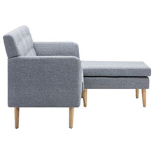 Tidyard Divano Angolare 3 Posti, Chaise Longue Removibile, 171,5x138x81,5 cm Grigio Chiaro