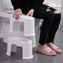LACKINGONE 2 Sgabelli per WC, sgabello fisiologico, ergonomico, per WC, scaletta per WC, antiscivolo, multifunzione