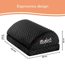HBselect Poggiapiedi Ergonomico in Memory Foam Cuscino per Piedi Doppio Strato con Federa in Flanella Rilassa Piedi e Gambe Pedana Scrivania Poggiapiedi Antiscivolo per Casa e Ufficio