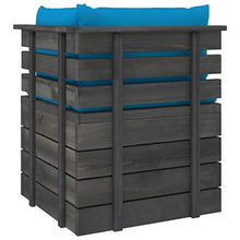 vidaXL Divano da Giardino 2 Posti su Pallet con Cuscini Massello Pino