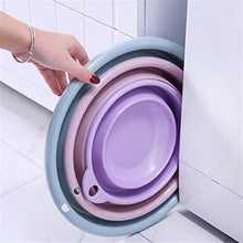 MISDD Silicone di Modo for Campeggio Pieghevole Lavabo Pieghevole Benna/Piatto Vasca Fredda Solid Lavabo (Color : Purple)